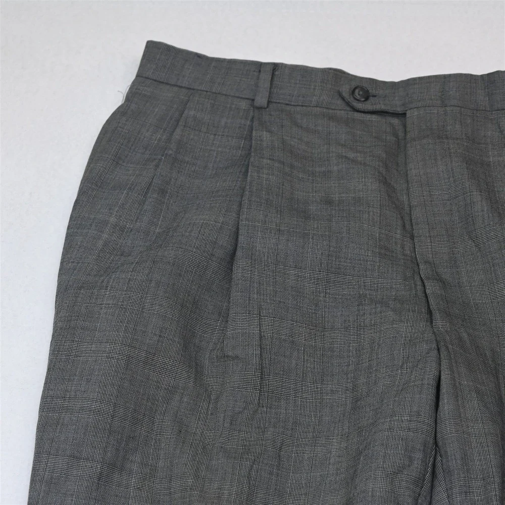Austin Reed 44R 36x30 Gray Glenn Check Wool Mens Jacket Pants Suit